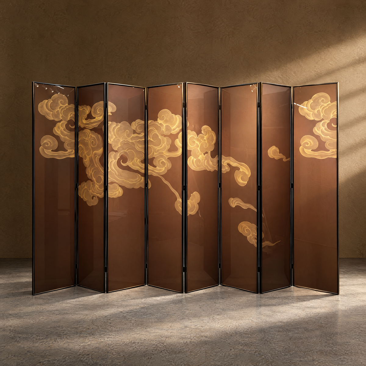 Cloudborne Screen - Hand-Painted Cloud Glass or Acrylic Screen