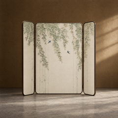 Willow Whisper Screen - Willow and Bird Textile Screen