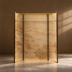 Pavilion Arc Screen - Curved Decorative Glass Screen