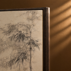 Bamboo Mist Hand-Painted Screen