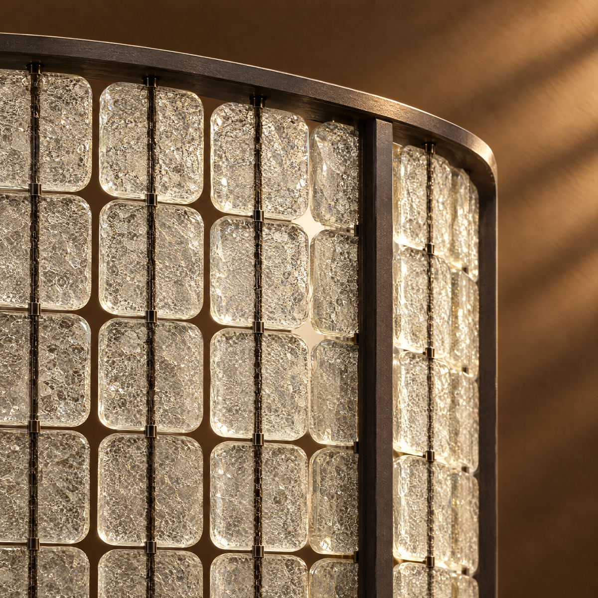 Prism Arc Screen - Curved Glass Grid Screen