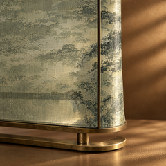 Distant Hills Screen - Curved Woven Metal Landscape Screen