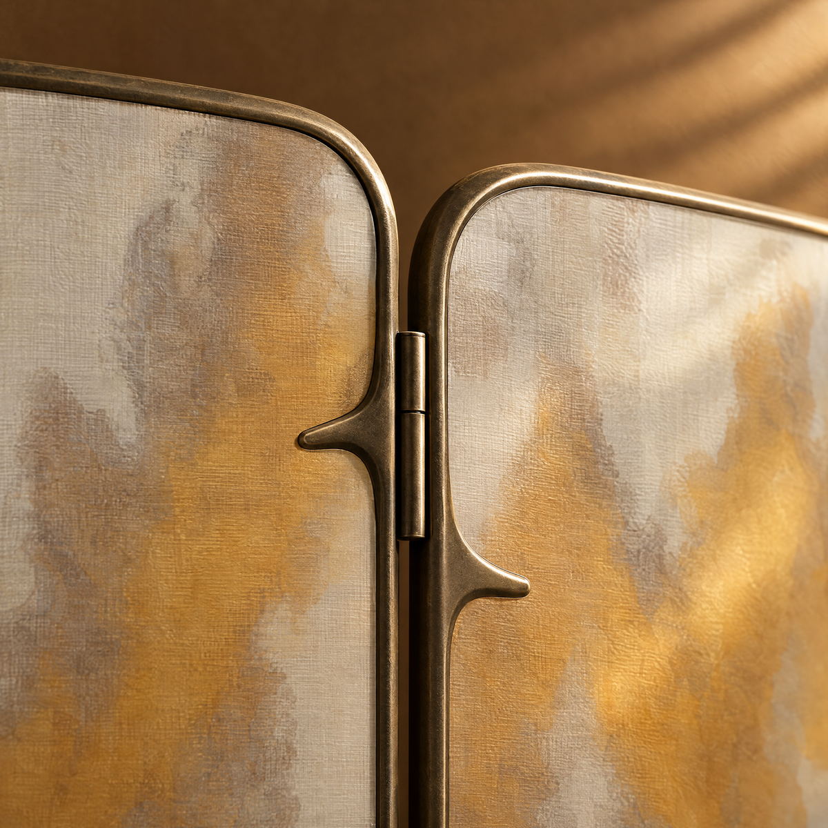 Aureole Screen - Hand-Painted Landscape Textile Screen