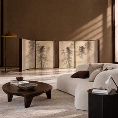 Bamboo Mist Hand-Painted Screen