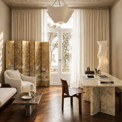 Gilded Garden Screen - Gold-Leaf Hand-Painted Garden Screen