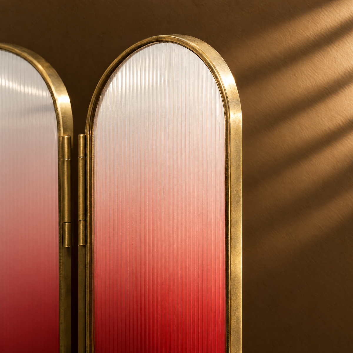 Ember Veil Screen - Gradient Glass and Metal Screen
