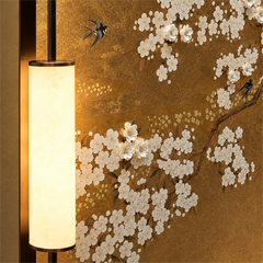 Fleur Relief Screen - Hand-Painted Dimensional Floral Screen
