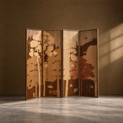 Sylvan Screen - Wood Veneer Landscape Marquetry Screen