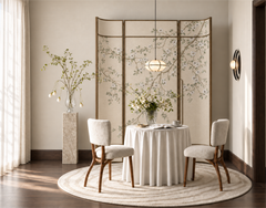 Floraison Screen - Silk and Silk-Look Textile Screen