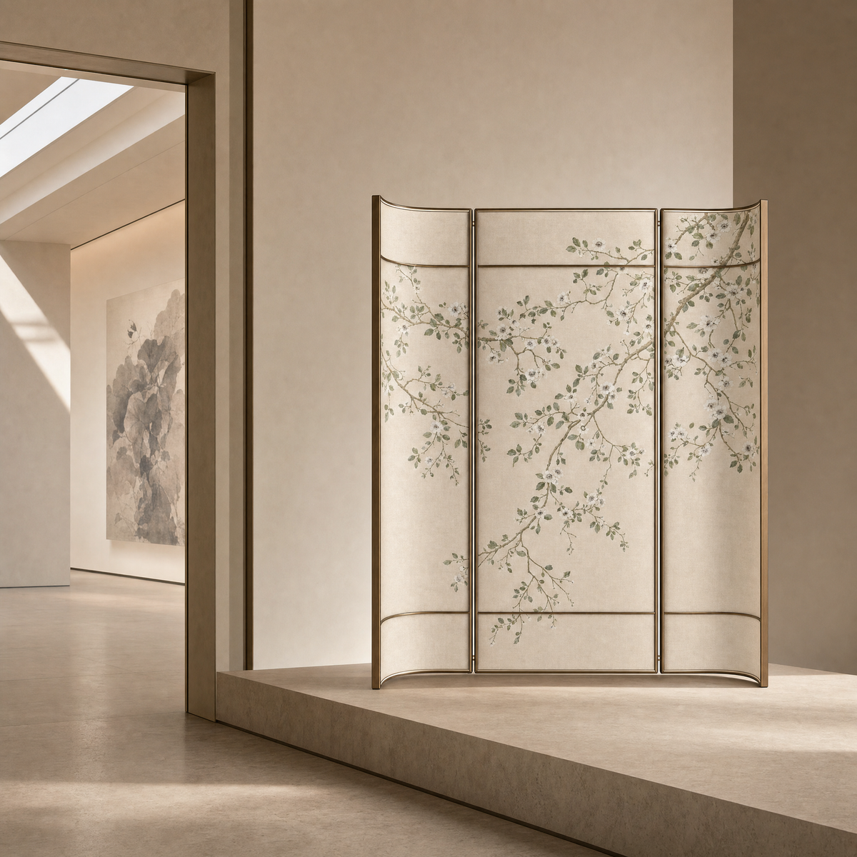 Floraison Screen - Silk and Silk-Look Textile Screen