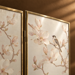 Magnolia Reverie Screen - Magnolia Floral Textile Screen