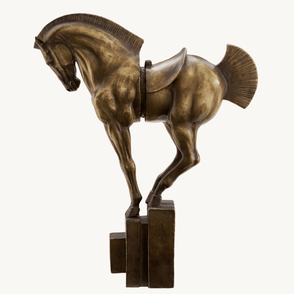Dilu Horse Sculpture — Gold