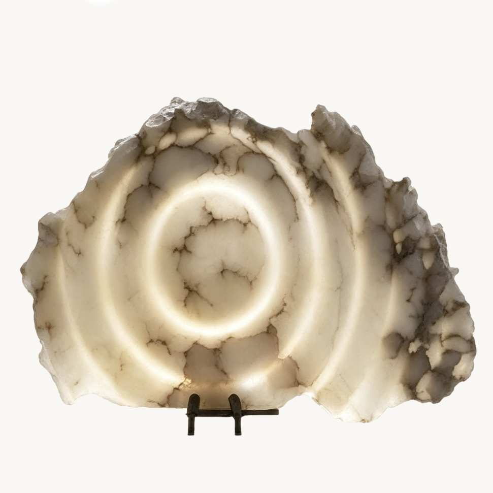 Inner Glow Illuminated Stone Sculpture