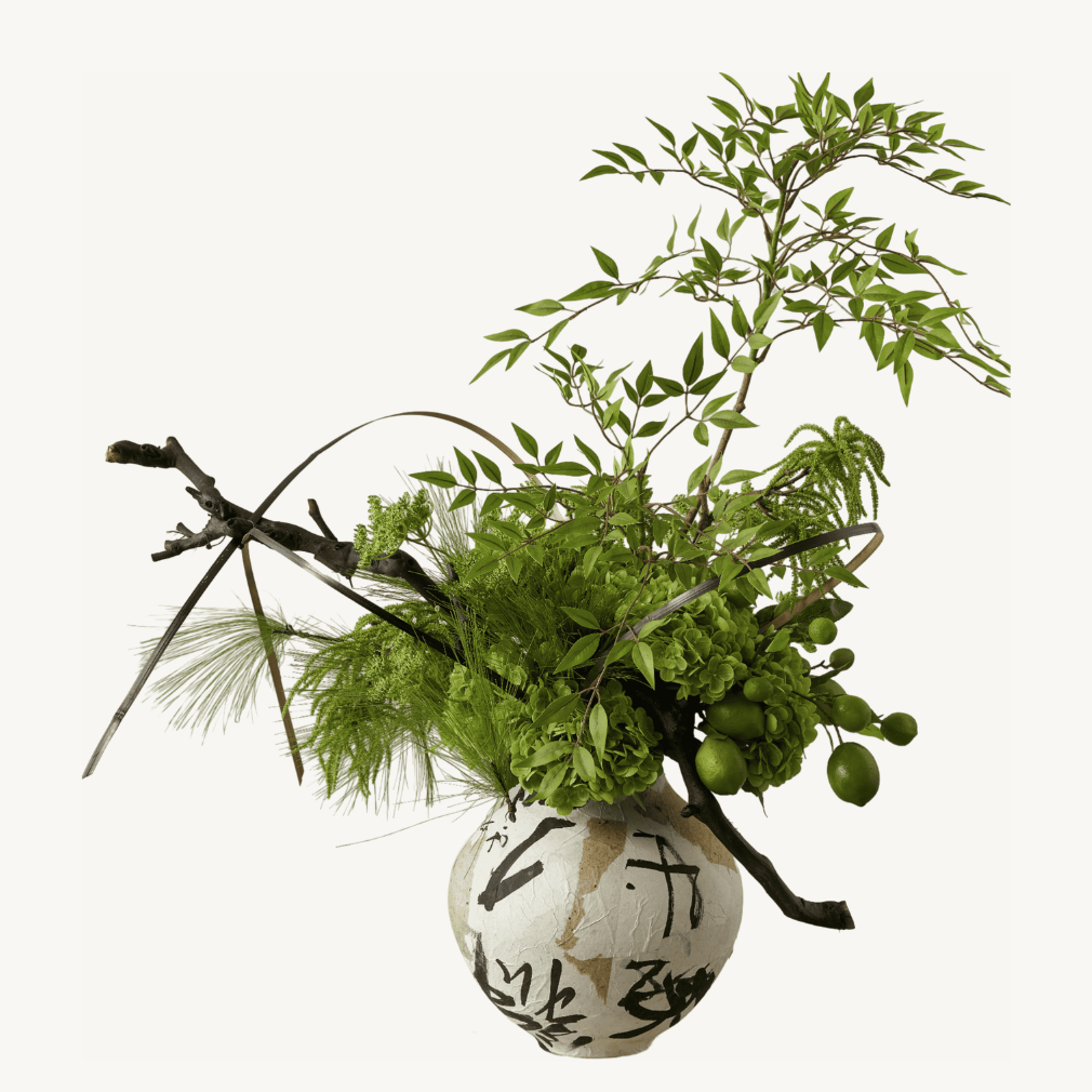 Bamboo & Rattan Ring Floral Art