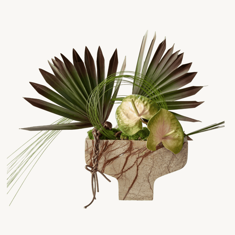 Olive Anthurium Floral Arrangement